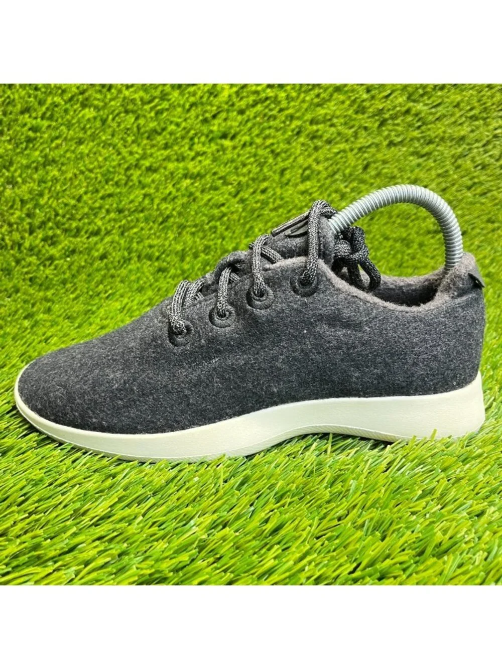 Allbirds Wool Runners Womens Size 7 Black White Casual Walking Shoes Sneakers